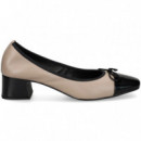 Bailarina Lazo Negro+beige  LODI