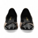 Bailarina Lazo Negro+beige  LODI