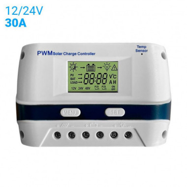 Controlador de Carga Solar Pwm 12V/24V 30A VOLTEN