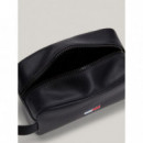 Tjm Archive Leather Washbag Black  TOMMY HILFIGER