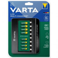 VARTA Multi Cargador Lcd de Pilas Recargables Aa/aaa Capacidad hasta 8 Pilas