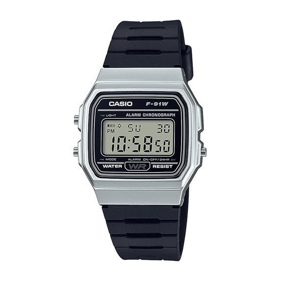 CASIO Coleccion F-91WM-3AEF Reloj Digital, Alarma, Calendario, Correa Resina Negra,