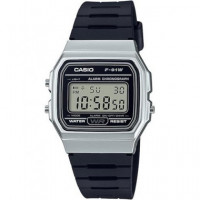 CASIO Coleccion F-91WM-3AEF Reloj Digital, Alarma, Calendario, Correa Resina Negra,