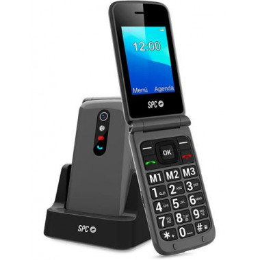 SPC Telefono Movil Stella 2 2323T Titanium Dual Sim,teclas Grandes,boton Sos,radio Fm, Camara,linter