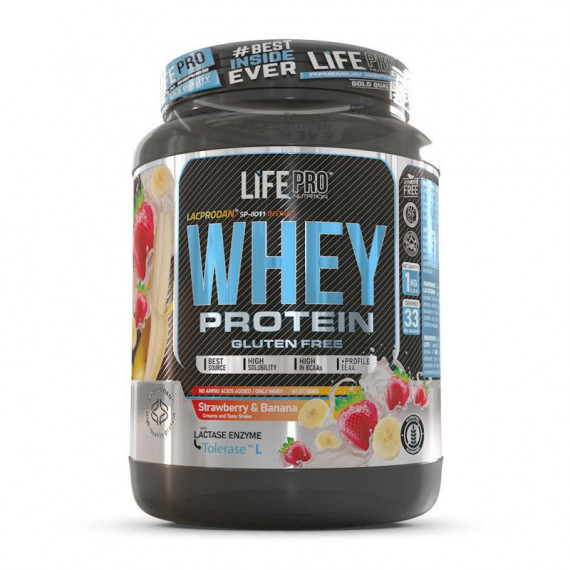 LIFE PRO Whey Protein 1 Kg | Fresa - Plátano