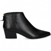 Botin Cremalleta en Talon Piel Negro  UNISA