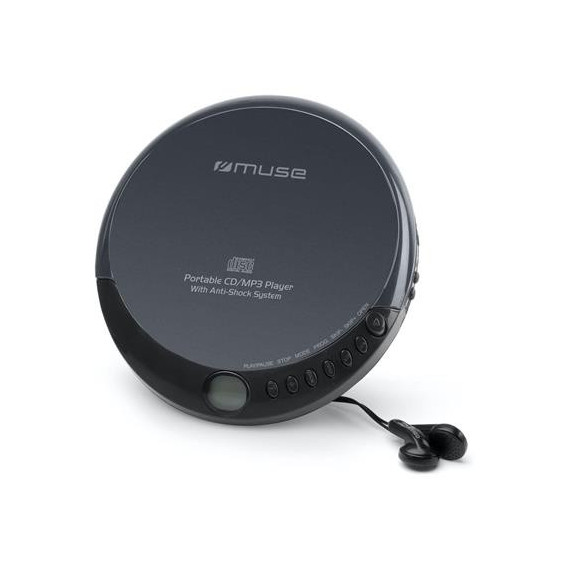 MUSE Reproductor CD Discman con Auriculares M-900DM