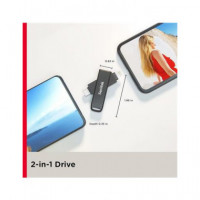 SANDISK Pendrive Dual Lightning/tipo C para Iphone 128GB Ixpand Flash Drive Flip