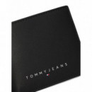 Cartera Tommy Leather Cc Coin Negro  TOMMY JEANS