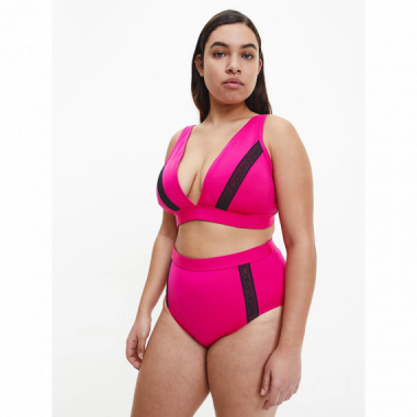 Plus High Waist Bikini Royal Pink  CALVIN KLEIN