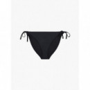 Plus String Side Tie Cheeky Black  CALVIN KLEIN