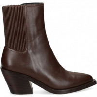 Botin Elastico Lado Piel Marron  COACH