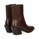 Botin Elastico Lado Piel Marron  COACH