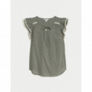 Blusa de Escote Pico con Diseño  MARKS AND SPENCER