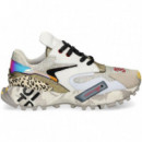 Deportivo Multicolor Strass Plata  EXE