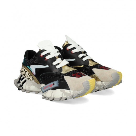 Deportivo Multicolor Strass Negro  EXE