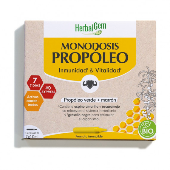 HERBALGEM PROPOLEO PROPOLEO MONODOSIS BIO 7X10ML