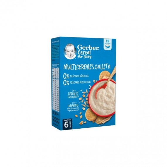 Nestle Gerber Multicereales Galleta 0% 0% Azucares 270 G  NESTLÉ