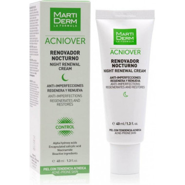 Crema para el Acné MARTIDERM Acniover Renovador Nocturno 40 Ml