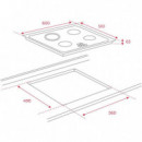 TEKA TB6415 4F Encimera Vitro 4/F S/marco