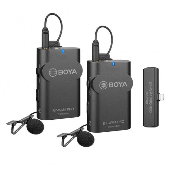 BOYA BY-WM4 Pro K4 Sistema de Micrófono Inalámbrico 2.4G Lightning