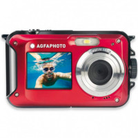 Agfa Realishot WP8000 Cámara Sumergible Rojo + Regalo Funda  AGFAPHOTO