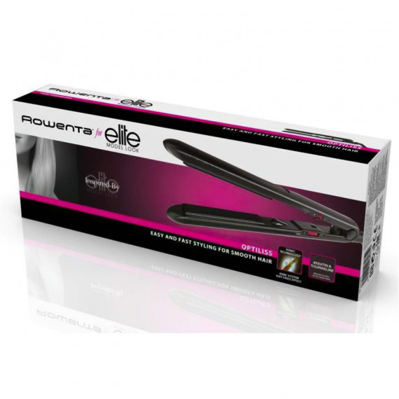 ROWENTA SF3232F0 Plancha de Pelo Optiliss Ionica Elite Negra