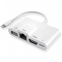 Adaptador Compatible Lightning a Ethernet, HDMI y USB  (THT-022)  VARIOS