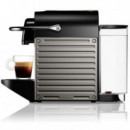 KRUPS XN304T Cafetera Nespresso Pixie 19 Bares Gris Titanio