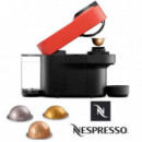 KRUPS XN920510 Vertuo Pop Cafetera Nespresso Roja/negra