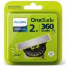 PHILIPS QP420/50 Oneblade 360 Cuchilla Flexible Pack 2