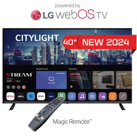 Televisor 40" STREAM SYSTEM Full HD  Smart TV Lg  Webos + Magic Remote