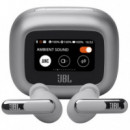 JBL Live Beam 3 Auricular BLUETOOTH con Cancelación de Ruido y Pantalla Plata