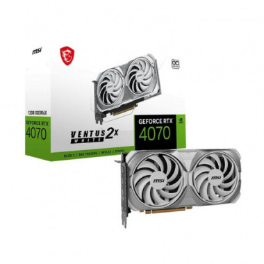 MSI Tarjeta Grafica Rtx 4070 Ventus 2X White 12G Oc