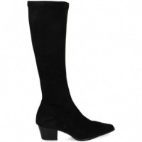 Bota ante Licra Negro  MISS ELASTIC