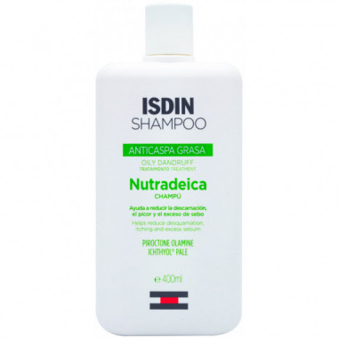 ISDIN Shampoo Anticaspa Nutradeica Grasa 400 Ml