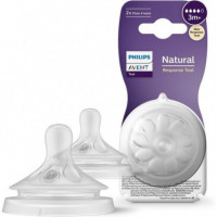 Avent Tetina Natural Flujo Rapido Natural Response T4 Flujo Rapapido + 3 Meses 2 Unidades  PHILIPS IB