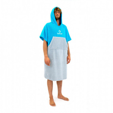 Poncho SURFLOGIC Cyan/gris