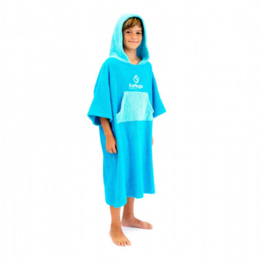 Poncho SURFLOGIC Junior Cyan/turquesa