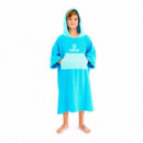 Poncho SURFLOGIC Junior Cyan/turquesa