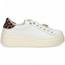 Talon Leopardo Piel Blanco  GIOVE