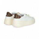 Talon Leopardo Piel Blanco  GIOVE