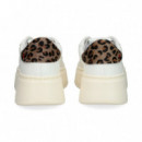 Talon Leopardo Piel Blanco  GIOVE