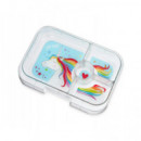 Fiambrera YUMBOX/4 Power Pink/unicorn Tray  YUMBOX