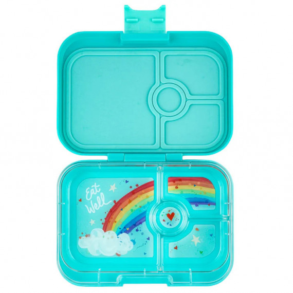 Fiambrera YUMBOX/4 Misty Aqua/rainbow Tray  YUMBOX