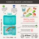 Fiambrera YUMBOX/3 Misty Aqua/rainbow Tray  YUMBOX