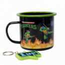 Taza Tortugas Ninja Enamel Esmaltada con Llavero 500ML  BLUE SKY STUDIOS