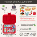 Fiambrera YUMBOX/6 Wow Red Funny Monsters Tray  YUMBOX