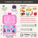 Fiambrera YUMBOX/6 Power Pink Mermaid Tray  YUMBOX