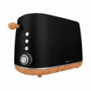 Tostadora Vertical Trendytoast 9000 Black Woody  CECOTEC